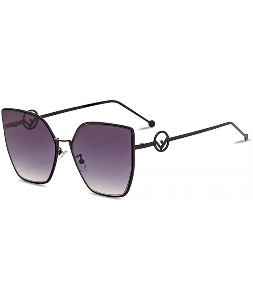 Aviator Fashion sunglasses- ladies with sunglasses- large frame sunglasses- PC lens - E - CE18S846OYK $72.16