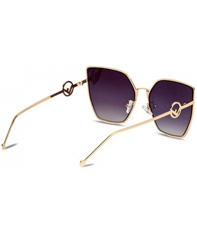 Aviator Fashion sunglasses- ladies with sunglasses- large frame sunglasses- PC lens - E - CE18S846OYK $72.16