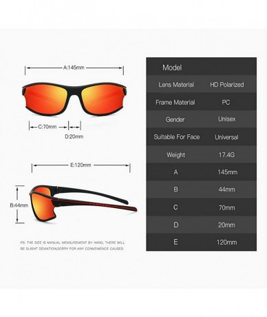 Goggle Men's Polarized Sunglasses Sports Sunglasses Dust Mirror Riding Glasses 2020 Fashion Mens Goggle - Red&grey - CJ192RA5...