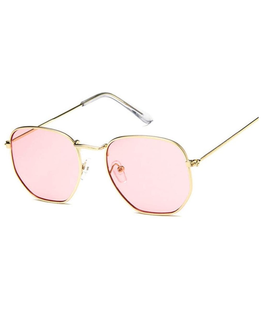 Square Vintage Sunglasses Classic Eyewear - Pink - CR198NYTXA3 $46.89