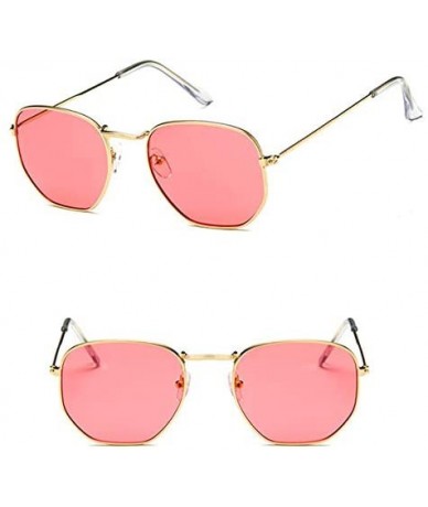 Square Vintage Sunglasses Classic Eyewear - Pink - CR198NYTXA3 $46.89