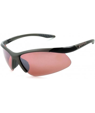 Shield Men's Ricochet Shield Sunglasses - Satin Grey / Rose Polarized - C318EKZNXMW $81.59