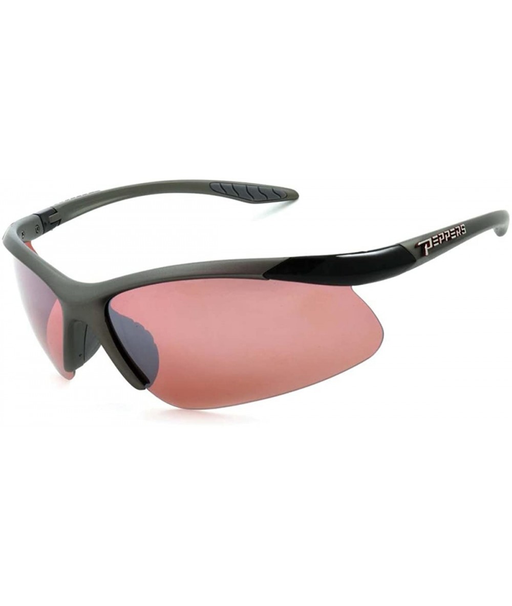 Shield Men's Ricochet Shield Sunglasses - Satin Grey / Rose Polarized - C318EKZNXMW $81.59