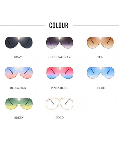 Sport Fashion Metal Sunglasses for Men and Women for Driving Traveling Beach - Blue&pink - C818DLT0WUH $30.04