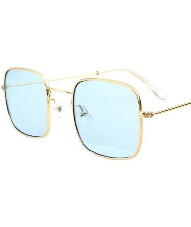 Square 2019 Square Sunglasses Women Men Retro Fashion Rose Gold Sun Glasses Black - Green - CZ18XE9646S $17.51