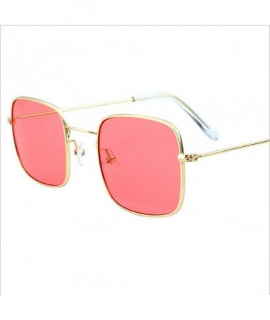 Square 2019 Square Sunglasses Women Men Retro Fashion Rose Gold Sun Glasses Black - Green - CZ18XE9646S $17.51