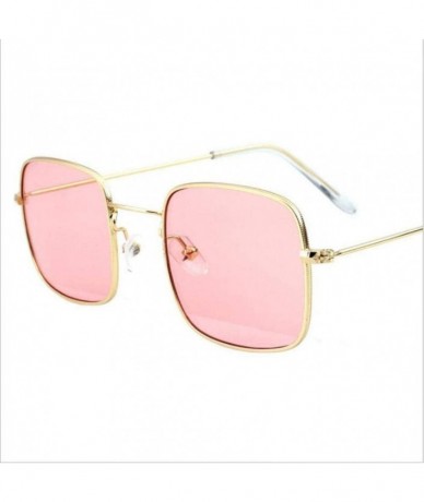 Square 2019 Square Sunglasses Women Men Retro Fashion Rose Gold Sun Glasses Black - Green - CZ18XE9646S $17.51