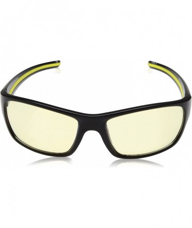 Rectangular Eye Gear Rectangular Sunglasses - Matte Black With Yellow/Yellow - CC182S3W6ZM $56.80