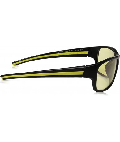 Rectangular Eye Gear Rectangular Sunglasses - Matte Black With Yellow/Yellow - CC182S3W6ZM $56.80