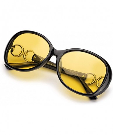 Oversized Oversized Polarized Glare 100 Protection - A2-black Frame/Yellow Lens Night-vision Glasses - C718WM8DHEK $35.04