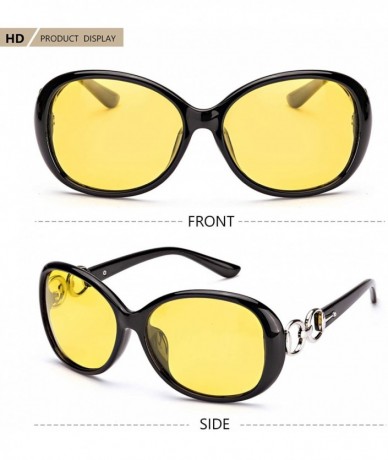 Oversized Oversized Polarized Glare 100 Protection - A2-black Frame/Yellow Lens Night-vision Glasses - C718WM8DHEK $35.04