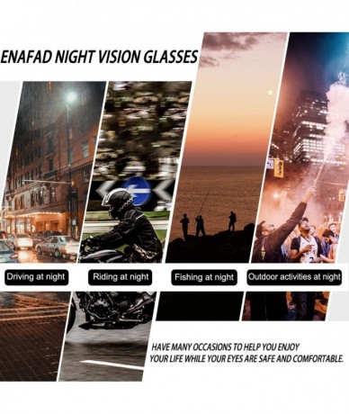 Oversized Oversized Polarized Glare 100 Protection - A2-black Frame/Yellow Lens Night-vision Glasses - C718WM8DHEK $35.04