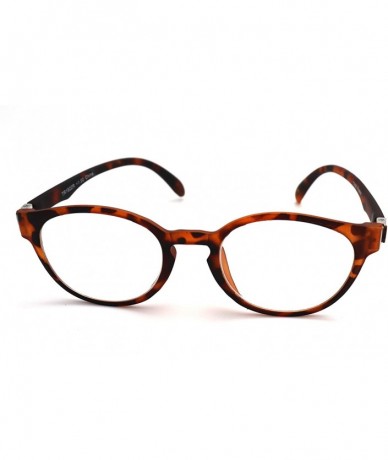 Oval TR90 Readers Flexie Reading Glasses schoolboy 2291RT - Matte Tortoise - C112FLD0R05 $32.65