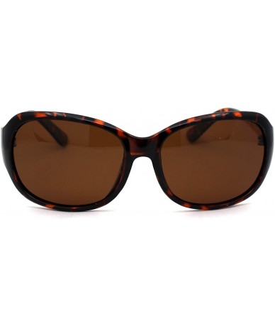 Butterfly Polarized Antiglare Floral Diecut Arm Luxury Butterfly Sunglasses - Tortoise Gold Brown - CR196WKTLZ4 $22.87