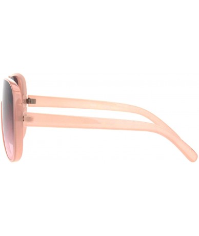 Oversized Womens Oversized Shield Aviator Sunglasses Retro Modern Fashion Shades - Pink (Pink Smoke) - CO18L5SZONW $19.60