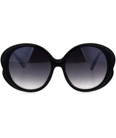 Oversized Womens Plastic Butterfly Designer 90s Fashion Sunglasses - Black Smoke - CX18HUE64Q0 $22.18