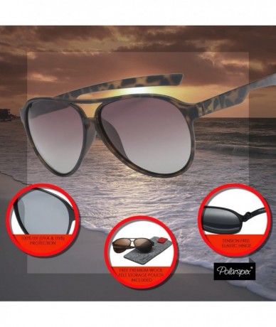 Aviator Polarized Lightweight Flexible Sunglasses - C018967ET22 $22.11