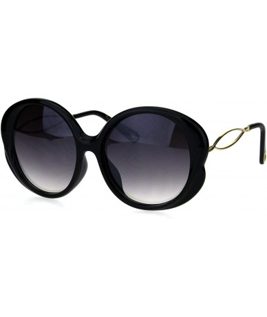 Oversized Womens Plastic Butterfly Designer 90s Fashion Sunglasses - Black Smoke - CX18HUE64Q0 $22.18