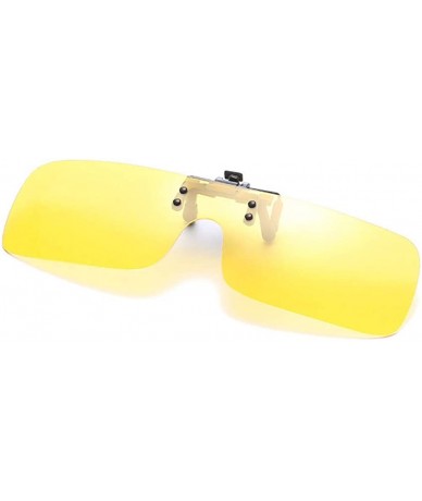 Rectangular Polarized Clip on Sunglasses Anti Glare for Prescription Eyeglasses Clip - Type 6 - CZ18OYSN88O $16.79