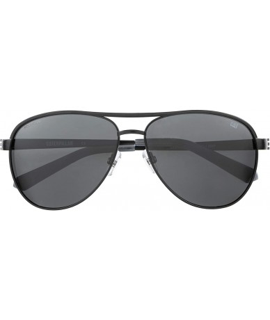 Cat Eye Polarized Aviator Sunglasses - Matte Black - C218TR4MU4I $81.65