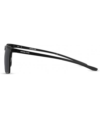 Square UV 400 Polarized Sunglasses for Men Women Classic Retro Square Frame Black Unisex Sunglasses - C8198Q4AIDQ $44.49