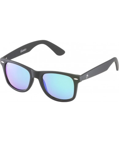 Wayfarer Polarized Classic Style Sunglasses for Men and Women - Black - Mystic Mirror - CA18QNMLKZ0 $23.96