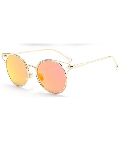 Cat Eye Classic Sunglasses Protection Vacation - Orange - C61997KCE7S $104.03