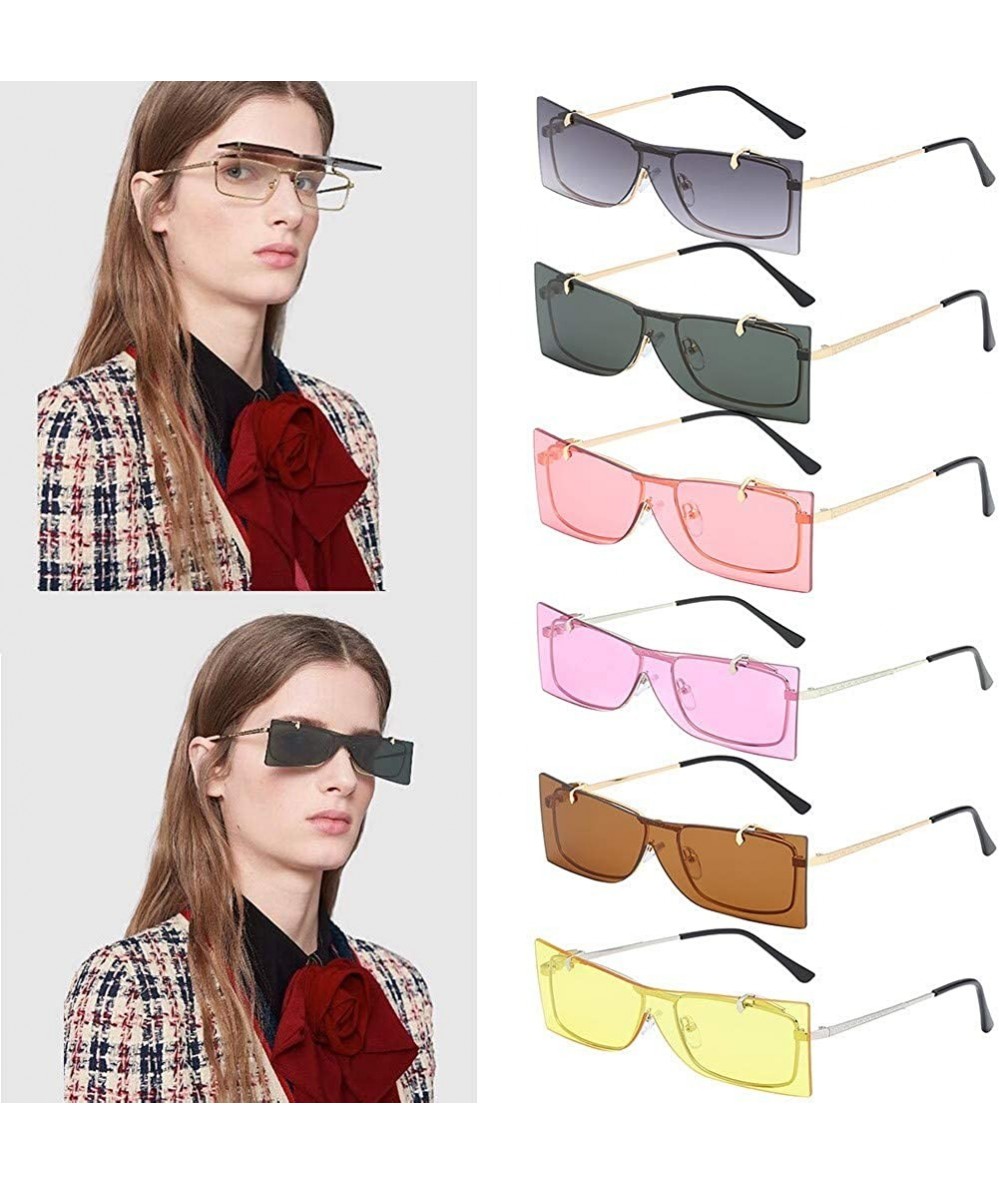 Rimless Vintage Sunglasses Juniors Fashion - Hot Pink - CU18MG62WCM $19.87