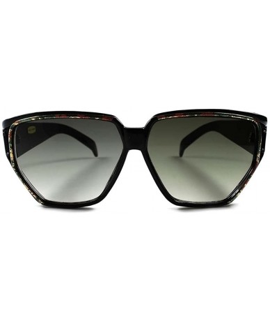 Square Classic Old Genuine Vintage 60s Mens Womens Square Sunglasses - Black - CG18XRG88KU $19.36