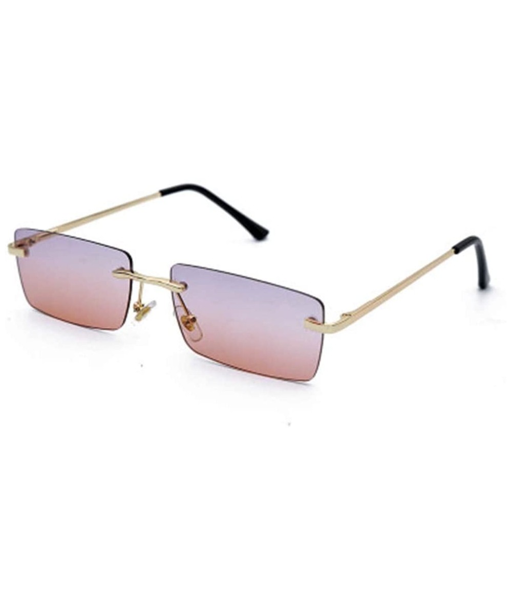 Sport Retro Small Square Sunglasses Personality Glasses Square Ocean Piece Sunglasses - 1 - CY190DMM5Y8 $56.68