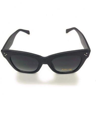 Oversized Womens Oversized Fashion Sunglasses Big Flat Square Frame UV 400 With Microfiber Case - Black - CX18OGGKYAL $17.86