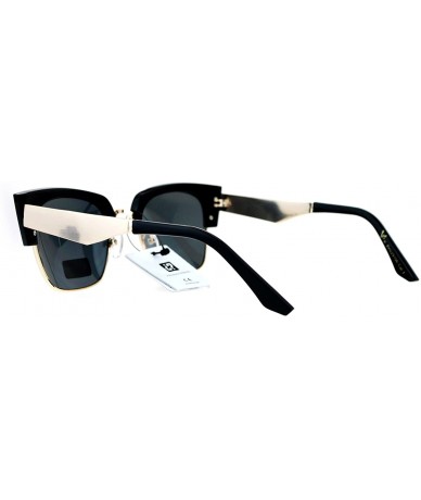 Square VG Sunglasses Womens Fashion Square Cateye Retro Shades UV 400 - Black (Black) - C512O0NTCG1 $19.70