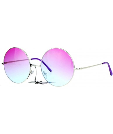 Oversized Hippie Oceanic Gradient Large Circle Lens Sunglasses - Purple - CB12IGSQYOF $21.82