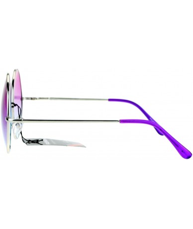 Oversized Hippie Oceanic Gradient Large Circle Lens Sunglasses - Purple - CB12IGSQYOF $21.82