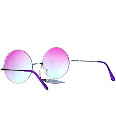 Oversized Hippie Oceanic Gradient Large Circle Lens Sunglasses - Purple - CB12IGSQYOF $21.82