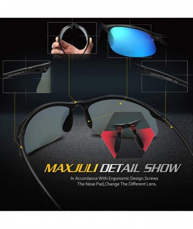 Sport Polarized Sports Sunglasses for Men Women Tr90 Unbreakable Frame for Running Fishing Baseball Driving 8002 - CX18DYSLKQ...