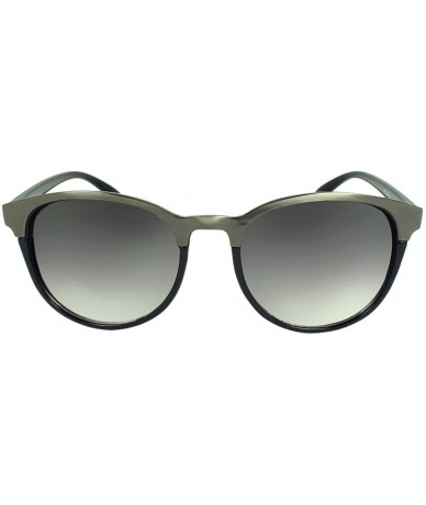 Oval Chic Retro Oval Fashion Sunglasses - Black - CF11G3L6H13 $20.19