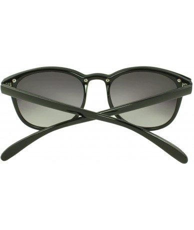 Oval Chic Retro Oval Fashion Sunglasses - Black - CF11G3L6H13 $20.19