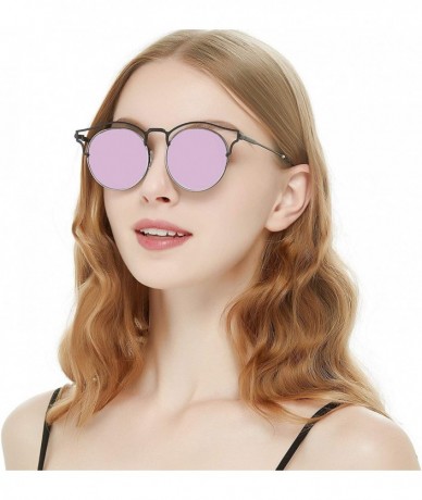 Oval Stylish Polarized Sunglasses 100% UV Protection For Women - E-pink - CU18EXUHTHK $33.08