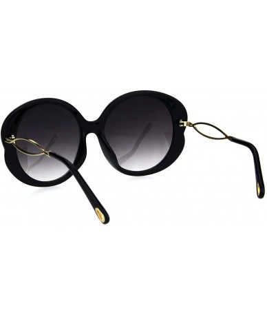 Oversized Womens Plastic Butterfly Designer 90s Fashion Sunglasses - Black Smoke - CX18HUE64Q0 $22.18