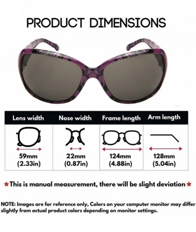 Oval Women Wrap Style Sunglasses Pink Camo Design Sunglasses Purple for Women - 31991p Purple - CK18N9YRTWI $18.03