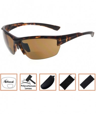 Sport Sports Half-Rim Bifocal Sunglasses Anti-UV Sunglasses for Readers - Matte Demi - CA189X5KSRT $38.98