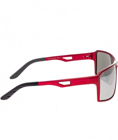 Sport Centaurus Aluminium Sunglasses - Red/Silver - CD12DI2QW8R $82.64