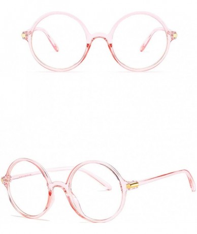 Rimless Blue Light Blocking Glasses Square Nerd Eyeglasses Frame Anti Blue Ray Glasses - Pink - CH193XI436Q $19.23