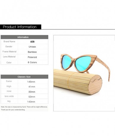 Oversized Sunglasses Solid Handmade Bamboo Wood Sunglasses For Men & Women with Polarized Lenses CH3034 - Tea - CQ18XAYZYTA $...