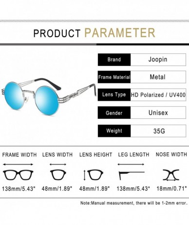 Semi-rimless Polarized Lennon Round Sunglasses Women Men Circle Hippie Sun Glasses - Blue Fashion - C617YOXAHIA $24.77