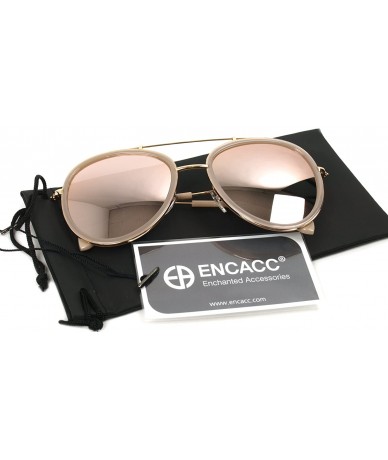 Square Classic Aviator Sunglasses Military Style Air Force Pilot Glasses Eyewear Metal Frame - Gold Pink 28627 - CL18CE2C202 ...