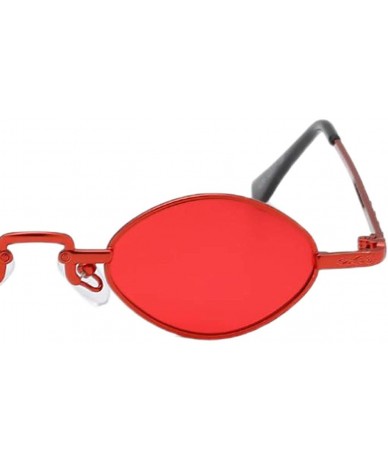 Oval VINTAGE SMALL OVAL FRAME SUNGLASSES WOMEN'S RETRO FASHION SHADE - Red - C9195H970I7 $25.44