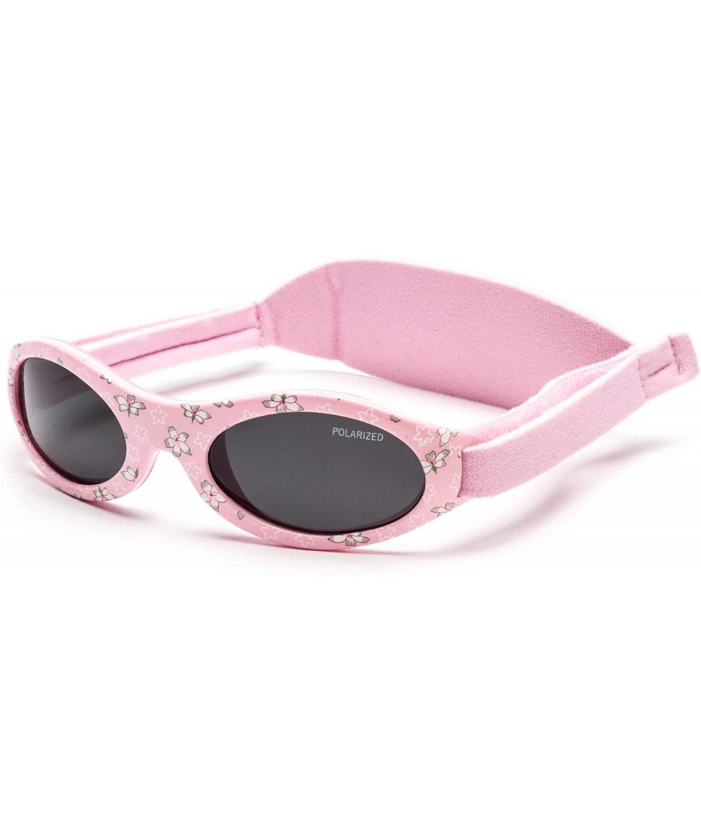 Shield PREMIUM Sunglasses Baby 0-2 year Polarized UV Protection Adjustable Band - 02 Pink Soft Ki30307 - CL180UOAU4X $40.36