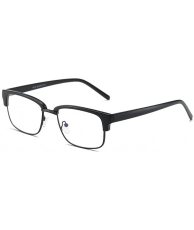 Rectangular Men Women Rectangular Glasses Frame Anti Blue Light Clear Lens Glasses - C2 - CP18CSSI89S $22.79